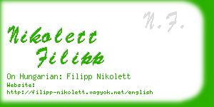 nikolett filipp business card